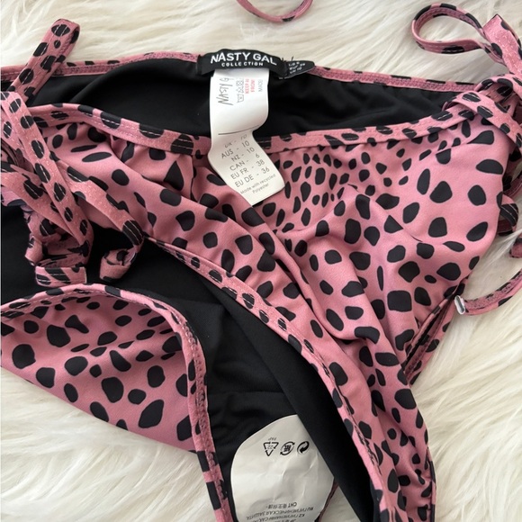 Animal Print Triangle & Strappy Brief Bikini - Picture 8 of 8